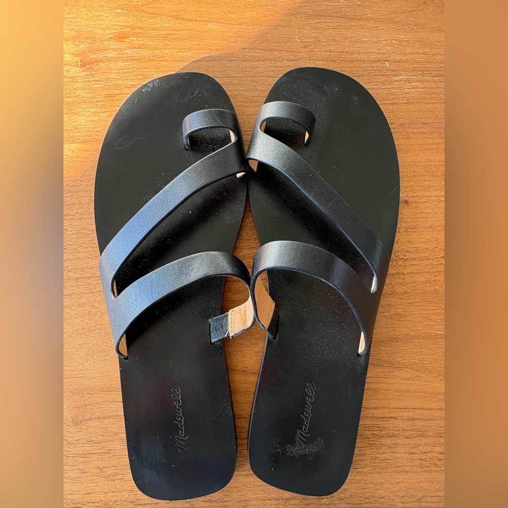 MADEWELL Black Strappy Sandals